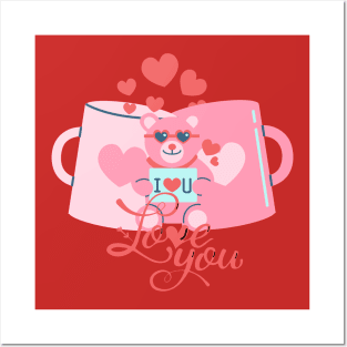 Love cup Valentine Posters and Art